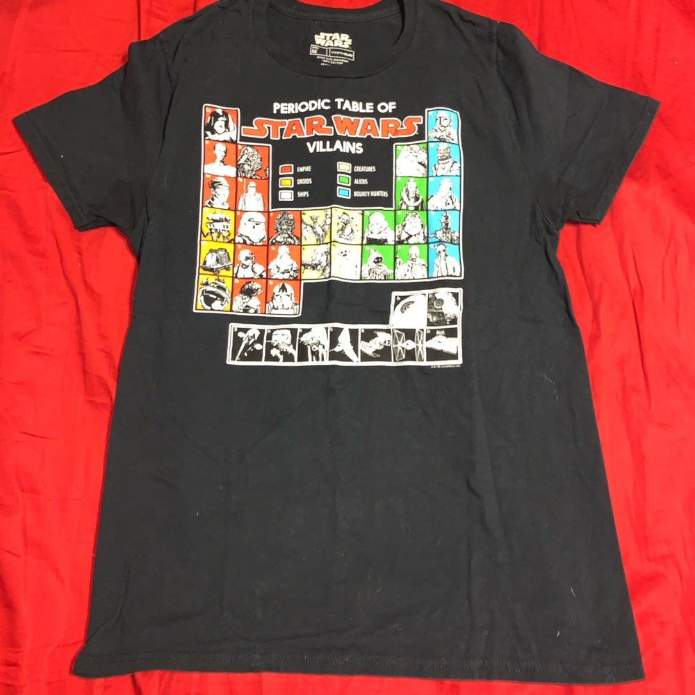 Star Wars periodic table t-shirt